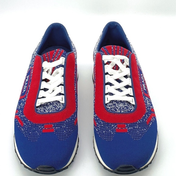 Prada Men's Milano Jacquard-knit Low-top Sneakers - Picture 4 of 10